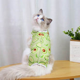KUTKUT Cat Dog Sterlization Suit, 2 Sets Cat Surgery Recovery Suit | Physiological Poly Cotton Breathable Apparel for Abdominal Wounds or Skin Diseases Hook & Loop Closure Costume for Cats -